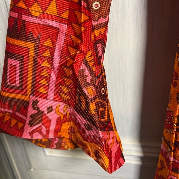 Vintage 60’s/70’s Abstract Mod Psychedelic Patchwork Mini Dress ACT I New York - Picture 2 of 6